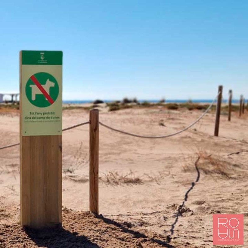 Fita Senyalització Platges - Prohibició Gossos i Normatives Costaneres